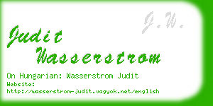 judit wasserstrom business card